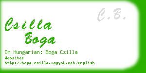 csilla boga business card